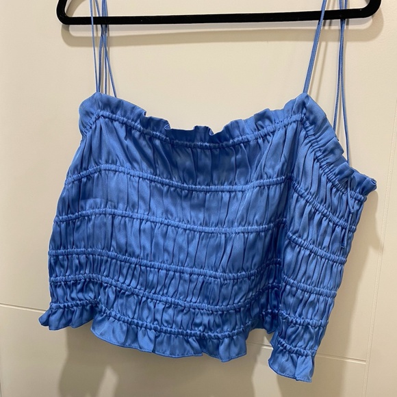 H&M - Blue Cropped Tank Top - Size 2XL - Picture 1 of 3